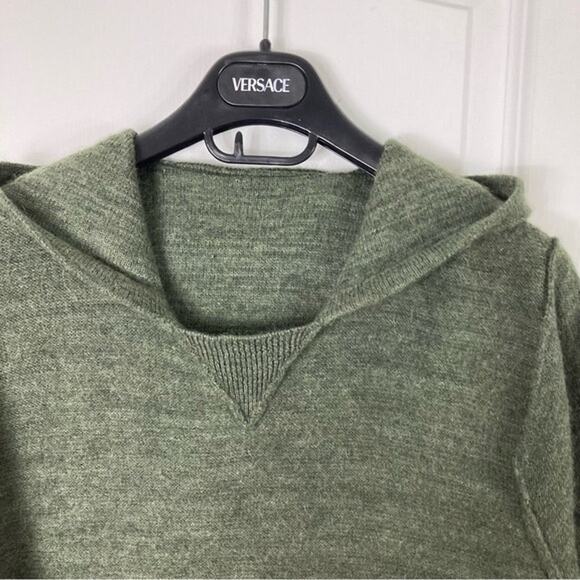 NWOT PAKA Sweater M Unisex”The Hoodie Alpaca Eucalyptus-Green”Aztec&Logo-Patches - Picture 7 of 11